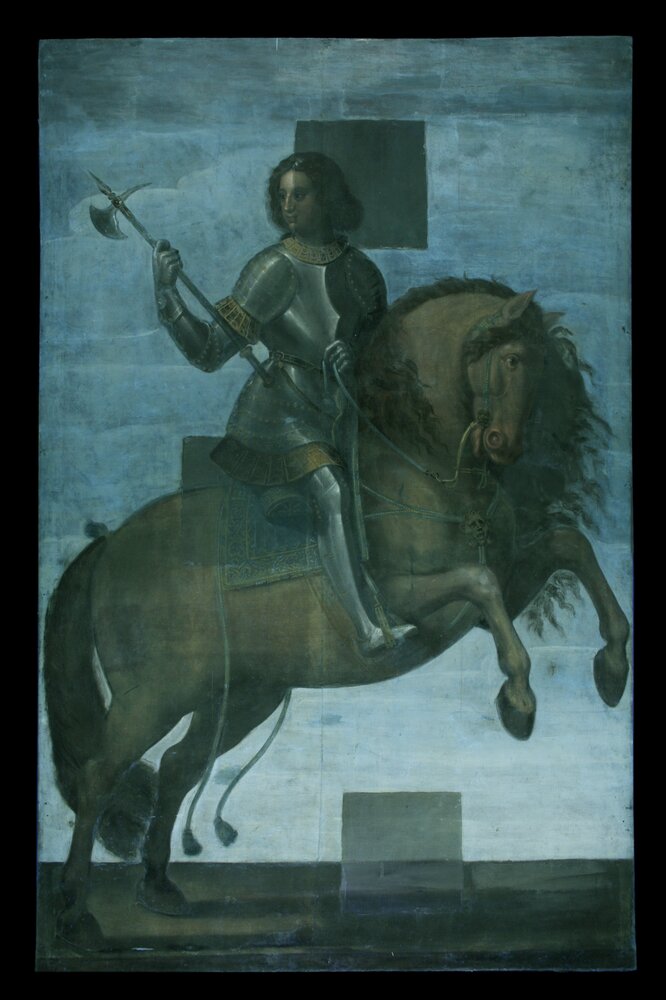 Moncalieri, Castle, Knight, inv. 295 - UV analysis during restoration