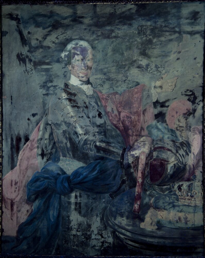 Venaria Reale, Reggia, G. Duprà (attr.), Ritratto di Vittorio Amedeo III, inv. R 5753 - analisi UV