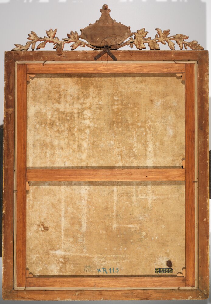 Venaria, Reggia, G. Duprà (attr.), Maria Antonia Ferdinanda di Borbone, inv. R 5752, verso - prima del restauro