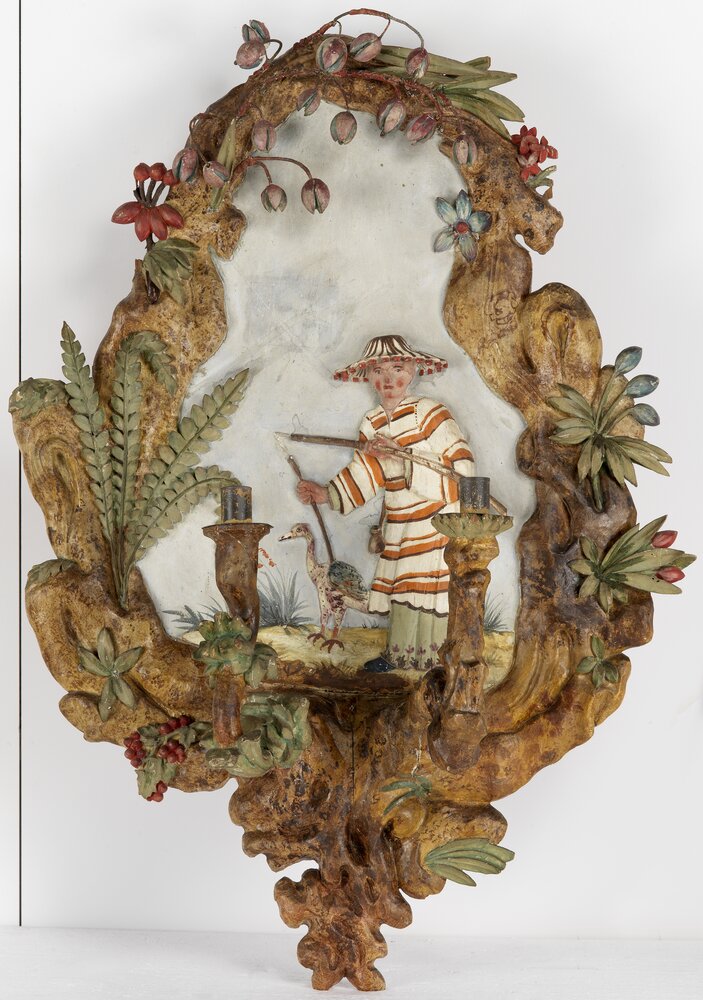 Nichelino, Palazzina di Caccia di Stupinigi, Ventola cinese, inv. 3216 - durante il restauro