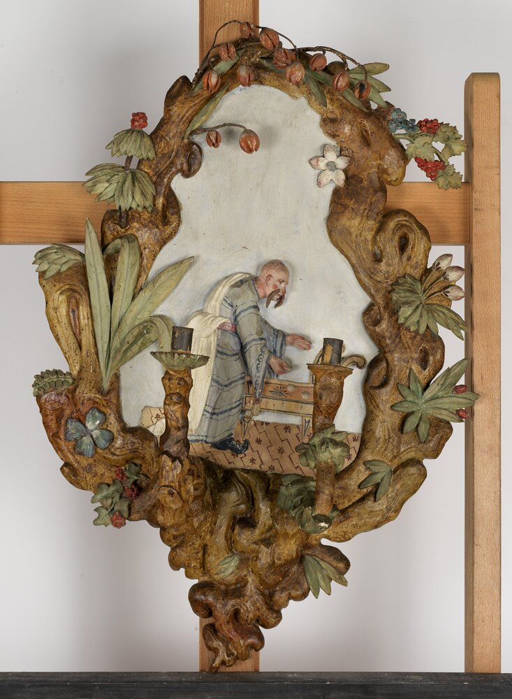 Nichelino, Palazzina di Caccia di Stupinigi, Ventola cinese, inv. 3215 - durante il restauro