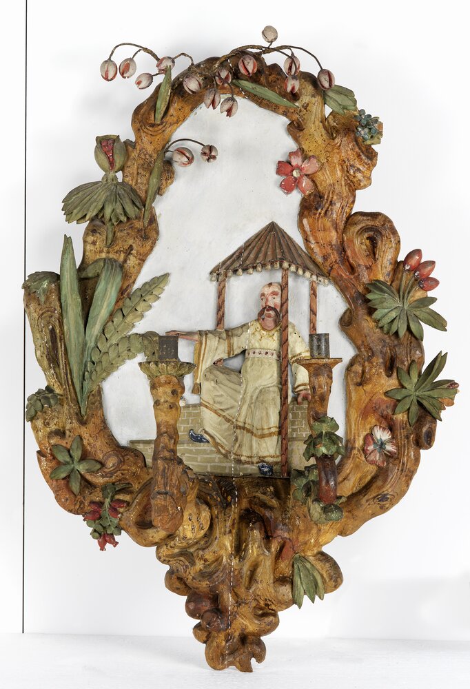 Nichelino, Palazzina di Caccia di Stupinigi, Ventola cinese, inv. 3219 - durante il restauro