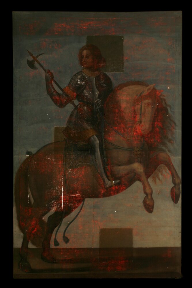 Moncalieri, Castle, Knight, inv. 295 - backlight
