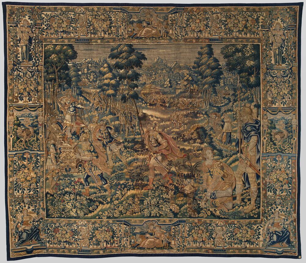 Milano, Villa Necchi Campiglio (FAI), Episodio Bellico (arazzo) - dopo il restauro