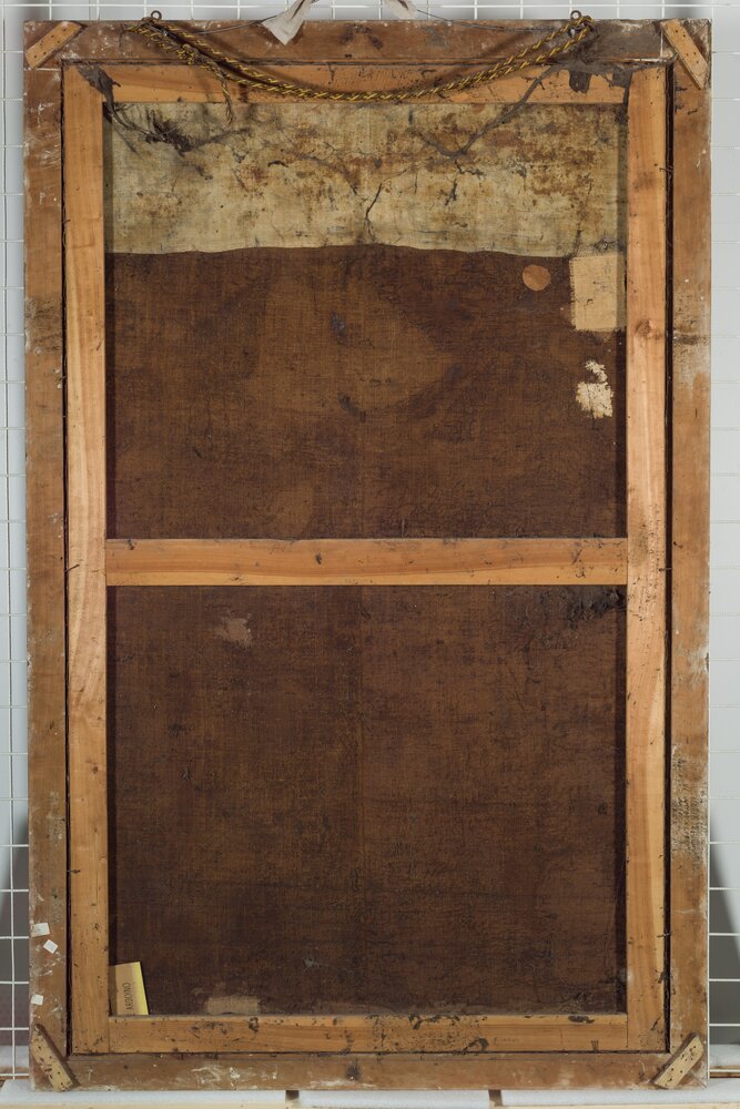 Caravino, Castello di Masino (FAI), Ritratto di re Arduino, inv. SBAS TO 1594, verso - prima del restauro