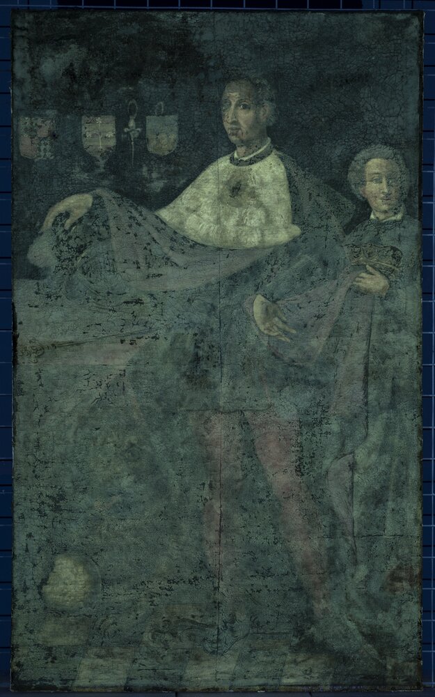 Caravino, Castello di Masino (FAI), Ritratto di re Arduino, inv. SBAS TO 1594 - analisi UV