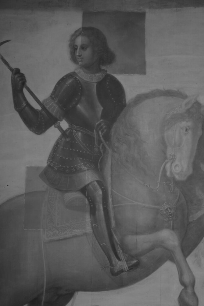 Moncalieri, Castle, Knight, inv. 295 - infrared IR (950 nm)