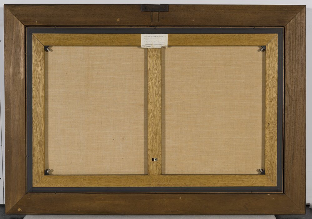 Torino, Palazzo Reale, G. P. Bagetti, Il mare allo spuntar della luna, inv. 3572, verso - prima del restauro