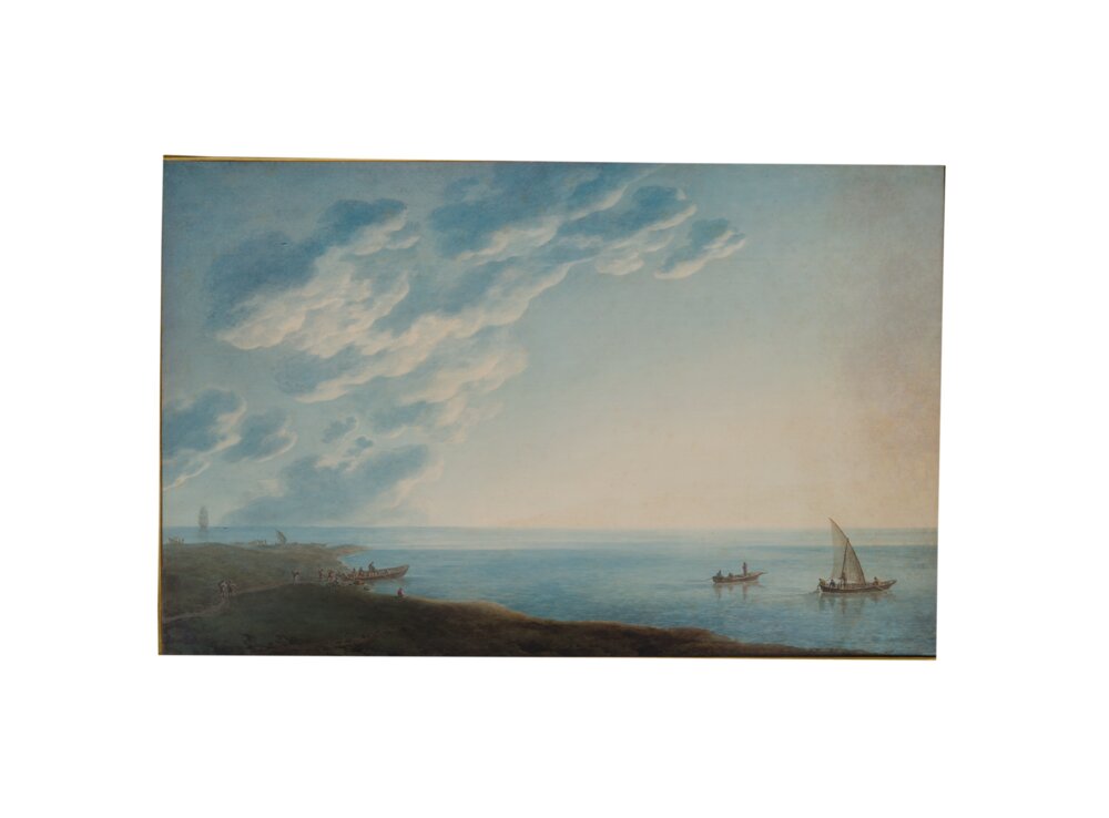Torino, Palazzo Reale, G. P. Bagetti, Il mare allo spuntar della luna, inv. 3572 - dopo il restauro