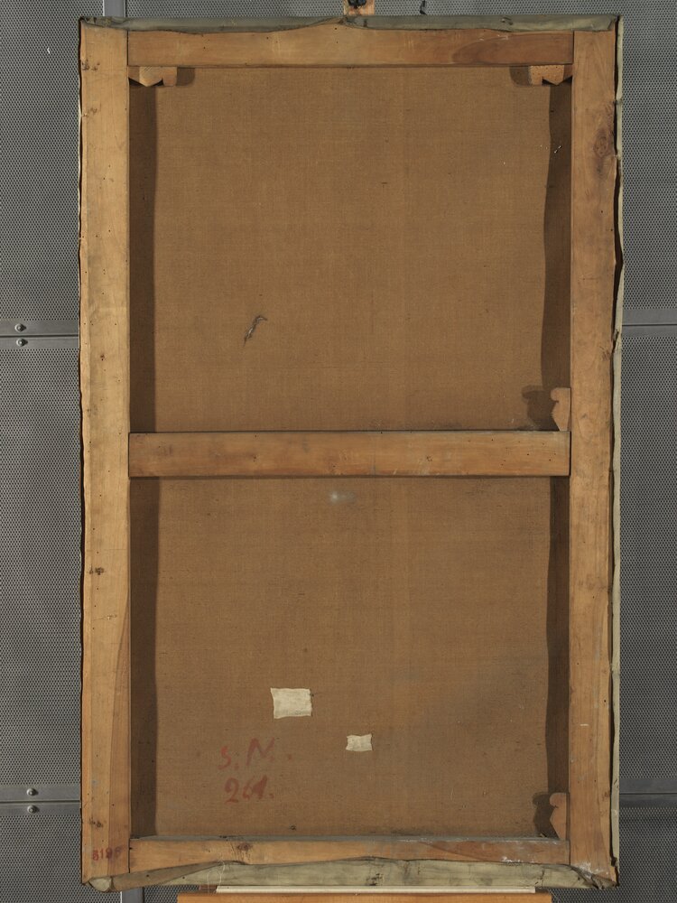 Moncalieri, Castello, F. Romero, Aspasia, inv. 5196, verso - prima del restauro