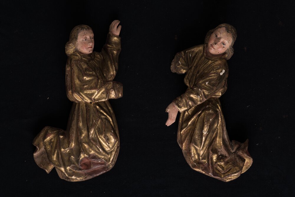 Torino, Museo Civico d'Arte Antica - Palazzo Madama, A. De Lonhy (attr.), Angeli, inv.  0752/L - prima del restauro