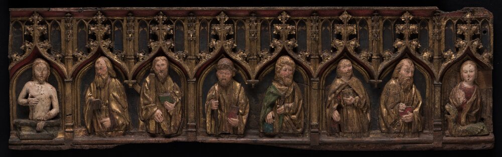 50-SL-2021_Torino, Museo Civico d'Arte Antica - Palazzo Madama, A. De Lonhy (attr.), 2 angeli e predella dell'ancona della Collegiata dei Santi Pietro e Orso di Aosta, inv. 752/L, 1059/L