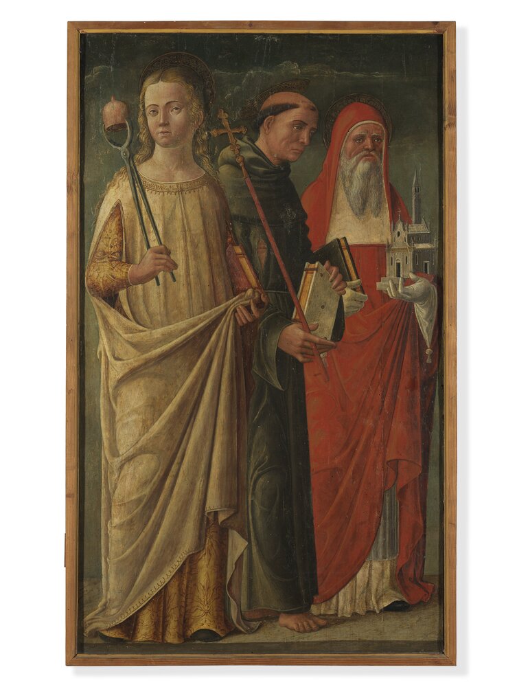 06-TA-2009_Padova,  Musei Civici - Museo d'arte medievale e moderna, J. da Montagnana (Parisati), I Santi Agata, Francesco e Girolamo, inv. 9