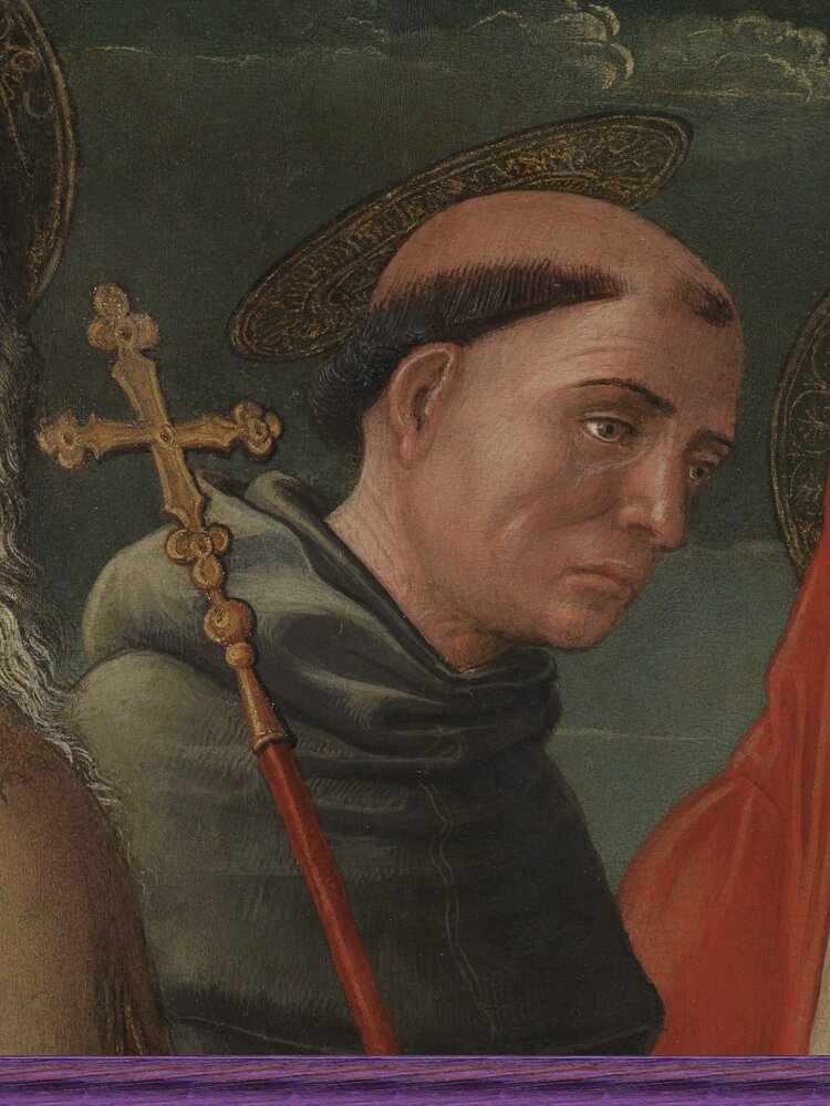 Padova, Musei Civici - Museo d'arte medievale e moderna, J. Da Montagnana (Parisati), I Santi Agata, Francesco e Girolamo, inv. 9 - dopo il restauro