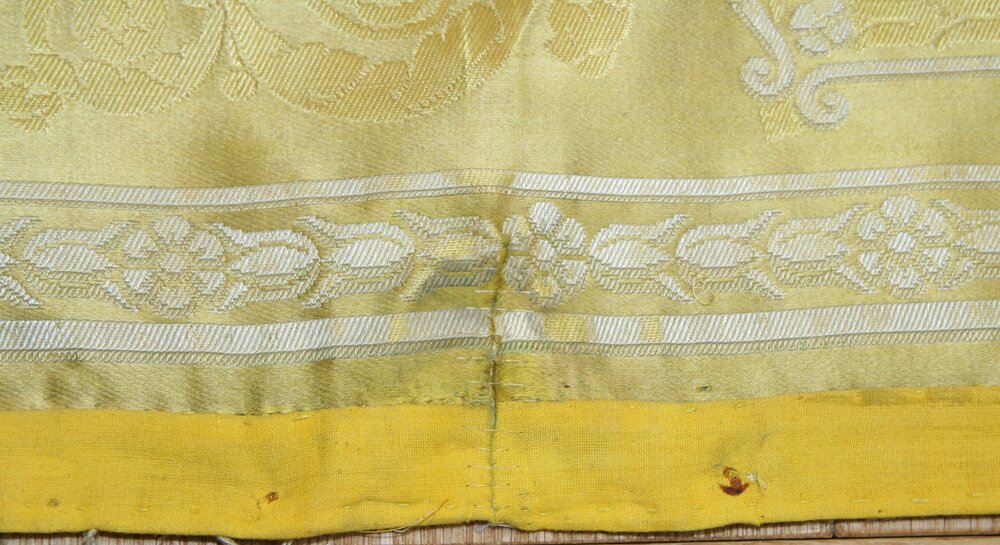 Agliè, Ducal Castle, Upholstery Bedroom of SAR the Duchess Isabella (Yellow Room) - during the restoration