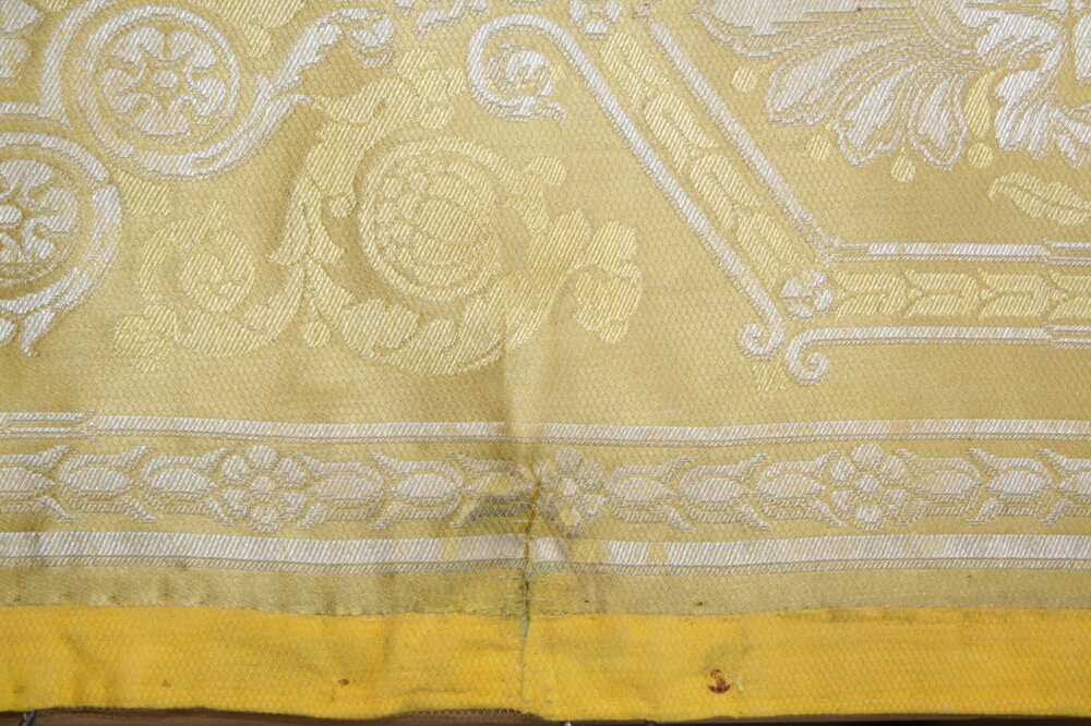 Agliè, Ducal Castle, Upholstery Bedroom of SAR the Duchess Isabella (Yellow Room) - during the restoration