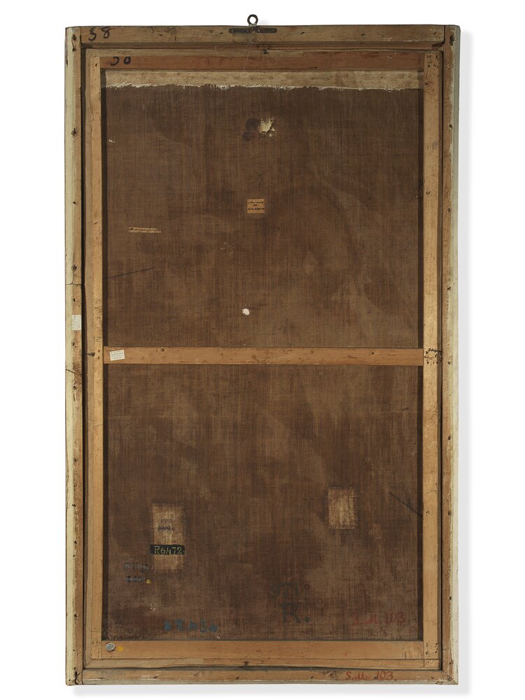 Venaria, Reggia, G. Panealbo (attr.), Portrait of Vittorio Amedeo III in majesty, inv. R. 6472, verso - after restoration