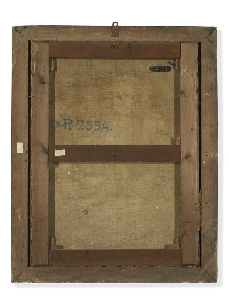 Venaria, Reggia, Portrait of the Marquis Carron of San Tomaso, inv. R 8101, verso - before restoration