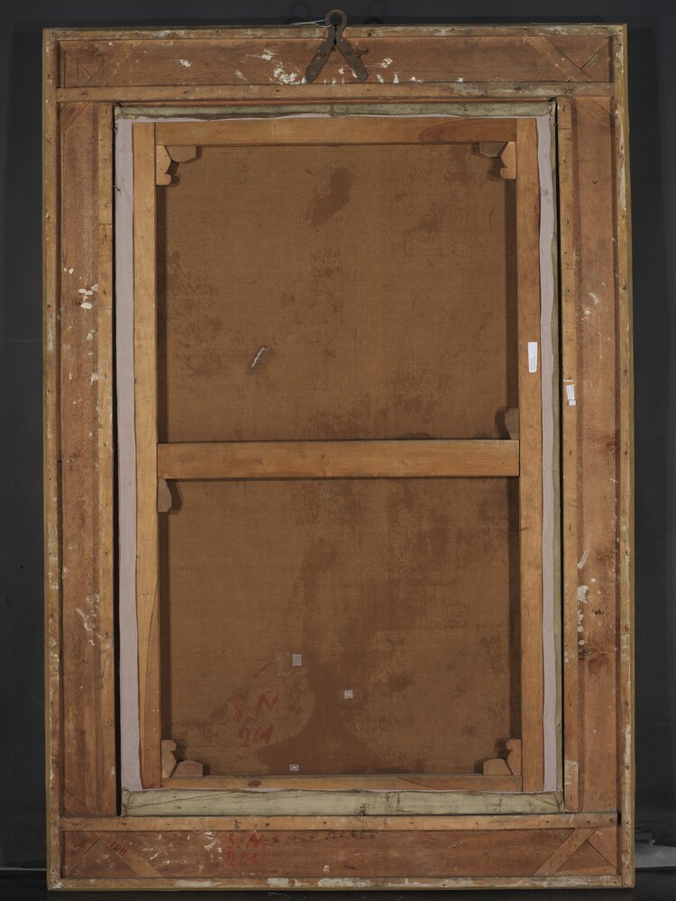 Moncalieri, Castello, F. Romero, Aspasia, inv. 5196, verso - dopo il restauro