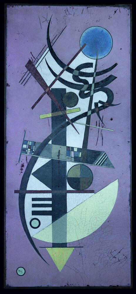 Bergamo, Galleria d’Arte Moderna e Contemporanea, V. Kandinskij, Spitz-Rund, inv. 91GC00174 - analisi UV