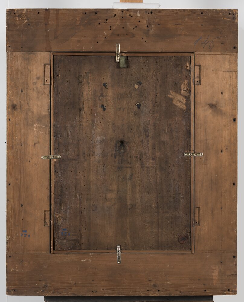 Torino, Galleria Sabauda, Madonna della tenda, inv. 271, verso - prima del restauro