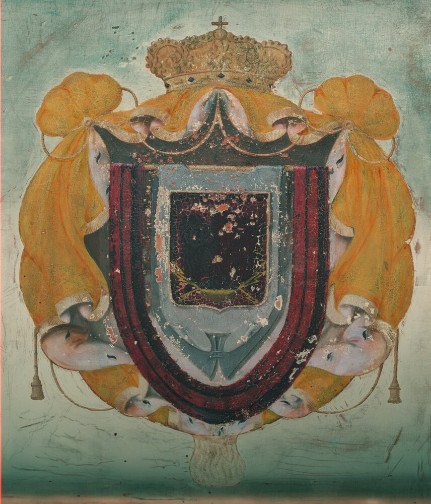 Nichelino, Hunting lodge by Stupinigi, J.A.E. Getting, Napoleonic gala sedan - infrared in false color (950 nm)