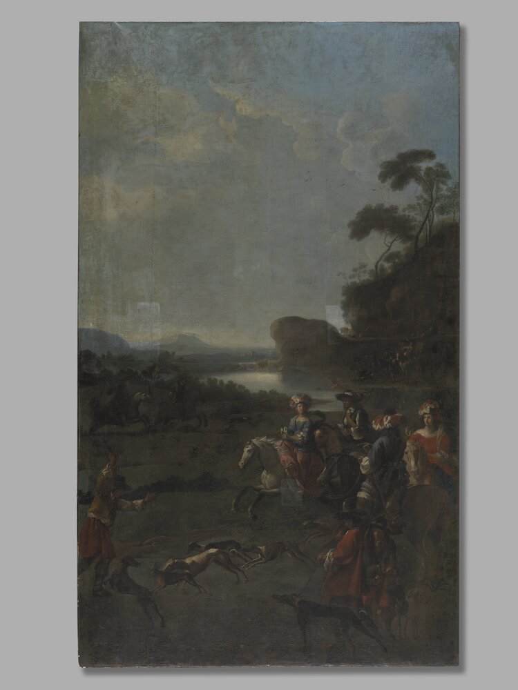 9-TE-2005_Venaria Reale, Reggia di Venaria, J. Miel, Hunting for the hare, inv. D 291 734 (property Stupinigi Hunting Lodge)