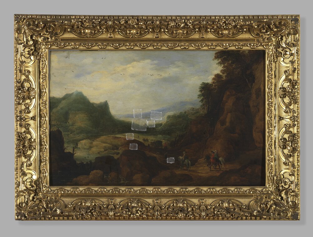 21mc039-TA-2008_Turin, Galleria Sabauda, J. de Momper, Landscape with carriage and knights, inv. 308, cat. 240