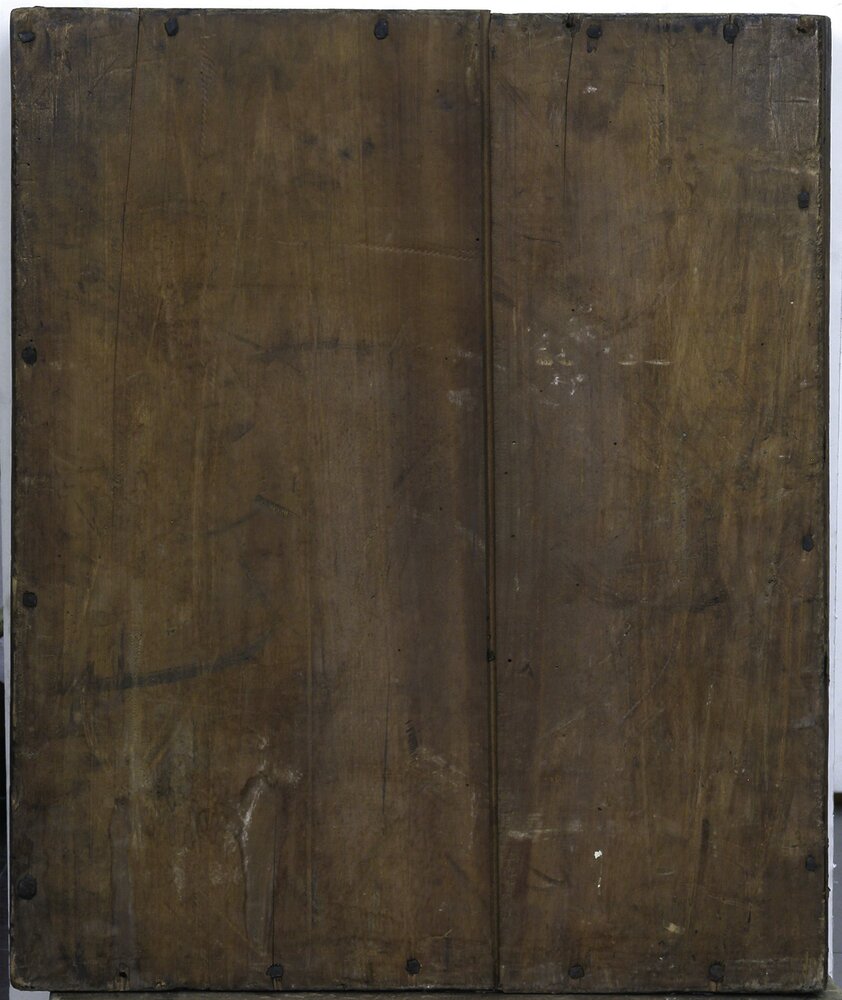 Torino, Galleria Sabauda, Cristo di pietà, inv. 208, verso - prima del restauro