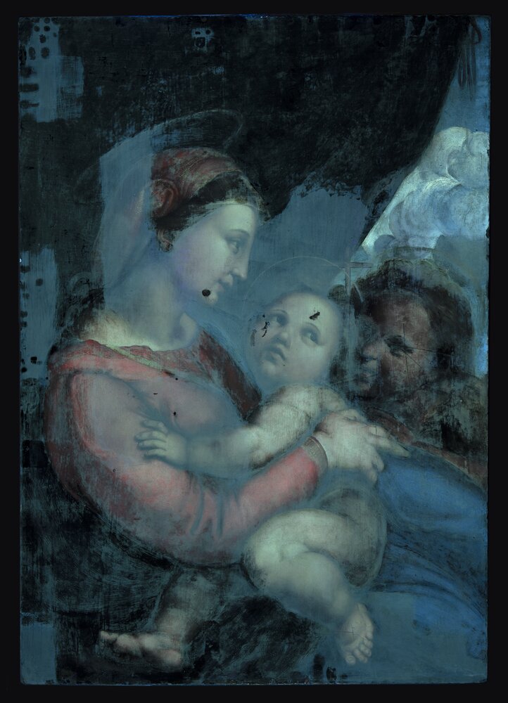 Torino, Galleria Sabauda, Madonna della tenda, inv. 271 - analisi UV