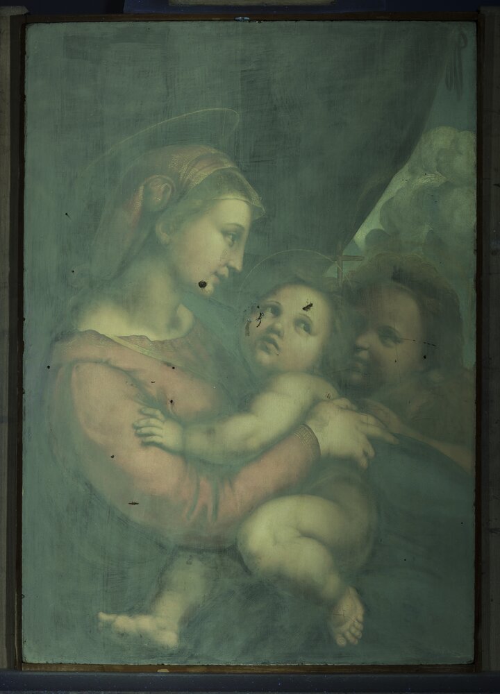 Torino, Galleria Sabauda, Madonna della tenda, inv. 271 - analisi UV