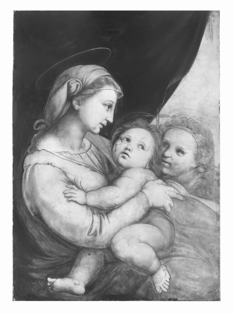 Torino, Galleria Sabauda, Madonna della tenda, inv. 271 - infrarosso IR (1150 nm) 