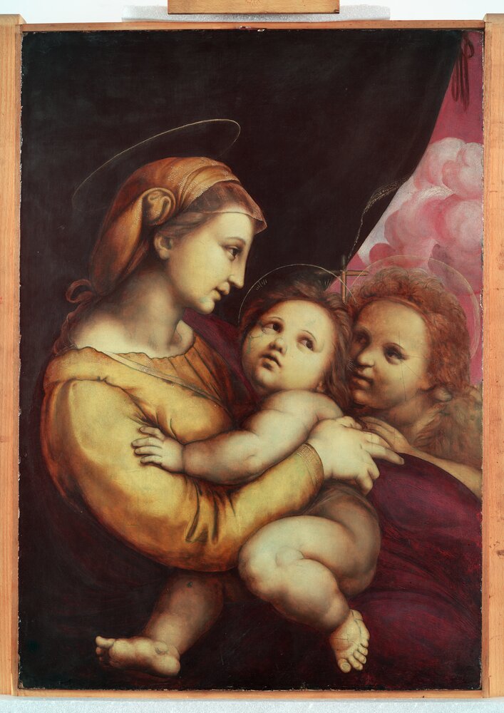 Torino, Galleria Sabauda, Madonna della tenda, inv. 271 - infrarosso in falso colore (950 nm)