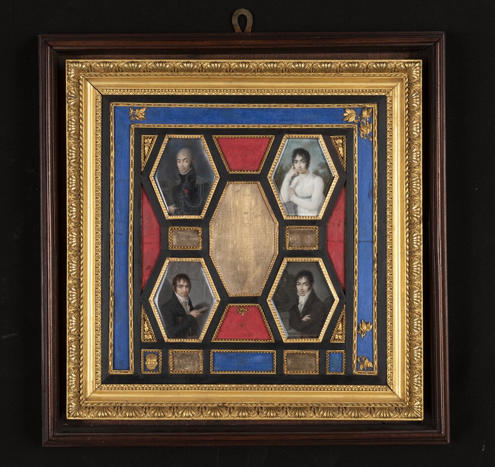 108-AL-2018_Caravino, Castello di Masino (FAI), G. Gigola, Tableau con miniature famiglia Trivulzio, SBAS TO 875