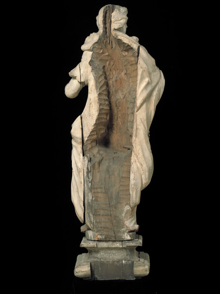 Venaria, Reggia, San Quirino - Holy warrior without helmet, verse - before restoration