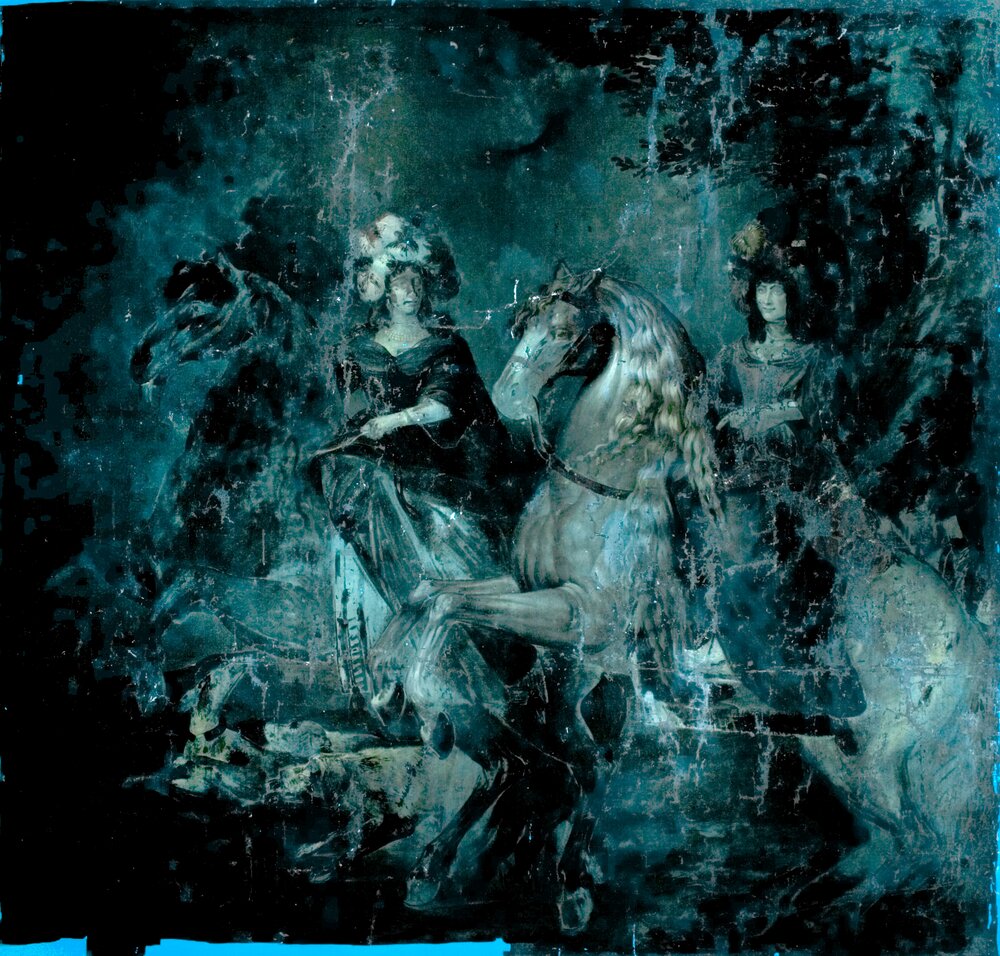 Venaria, Reggia, B. Mathieu, Caterina Isnarda marquise of Caluso and Delibera Eleonora S.Martino di Parella marquise of Rhodes, inv. 273 - UV analysis