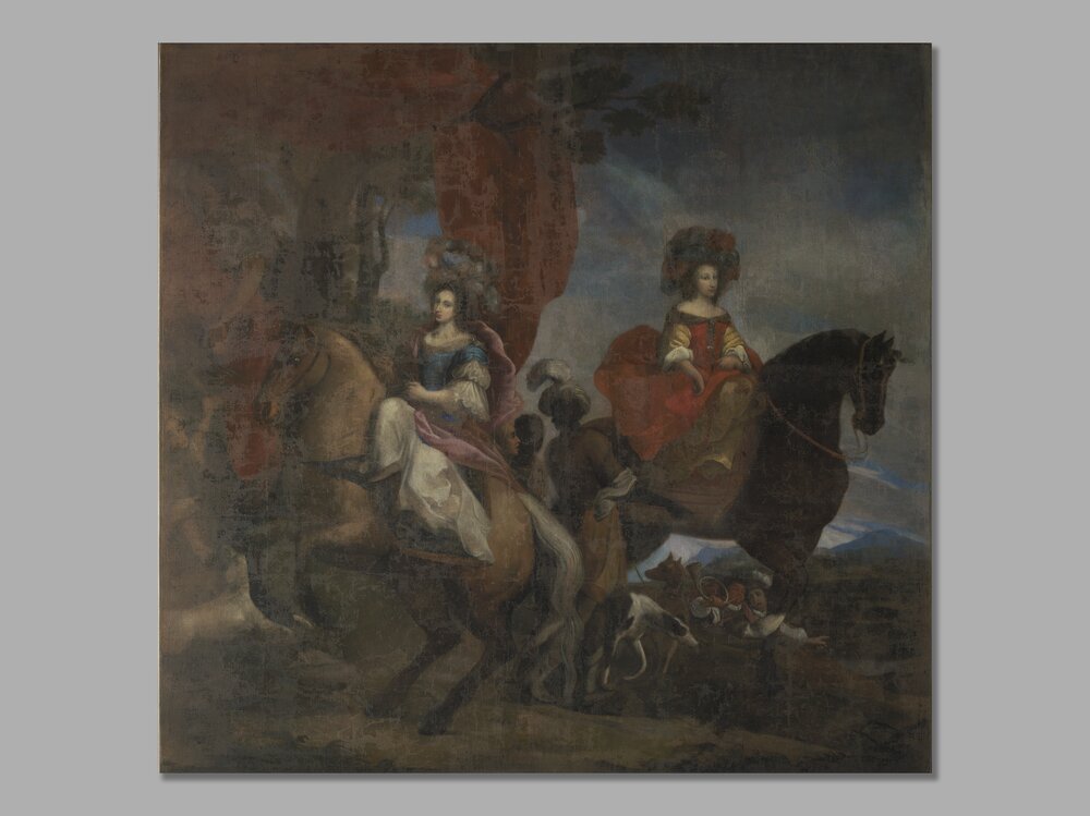 Venaria, Reggia, B. Caravoglia, Claudia Margherita Scaglia di Verrua marchesa del Marro e Ludovica Maria San Martino d'Agliè marchesa di San Maurizio - dopo il restauro