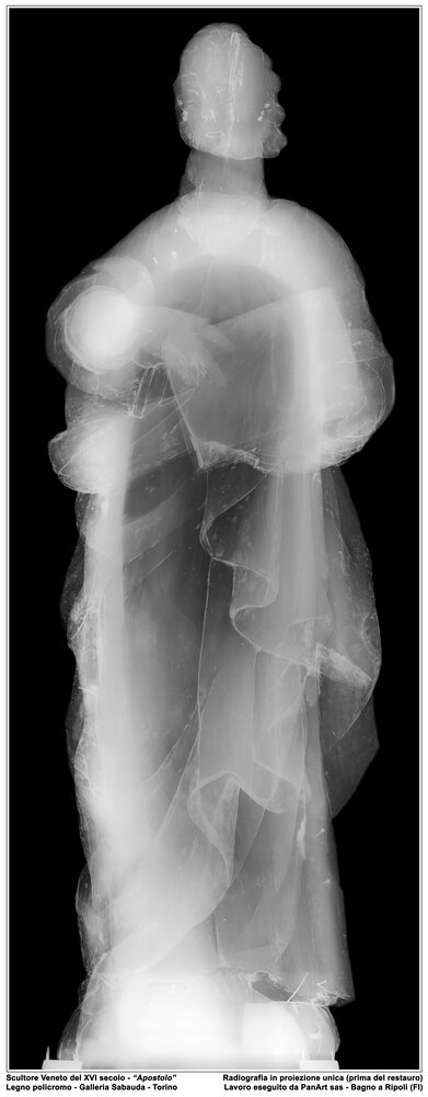 Turin, Savoy Gallery, Apostle, inv. 170 - digital RX analysis
