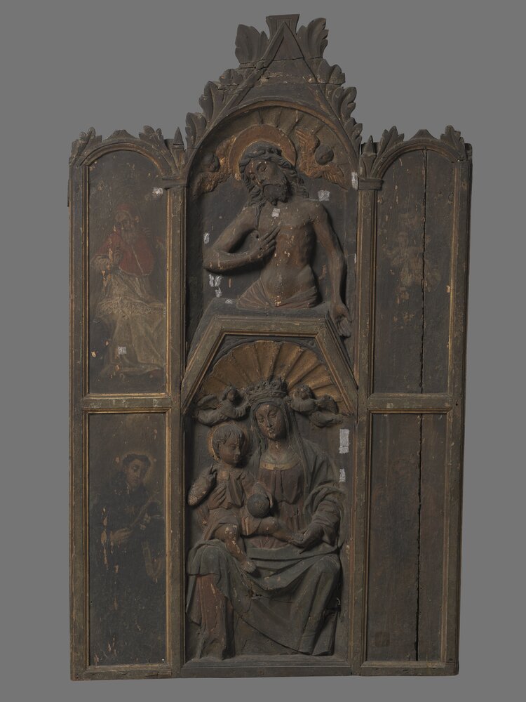 08-TA-2005_Turin, Galleria Sabauda, Triptych carved with Christ deposed and Madonna and Child, inv. 6/897