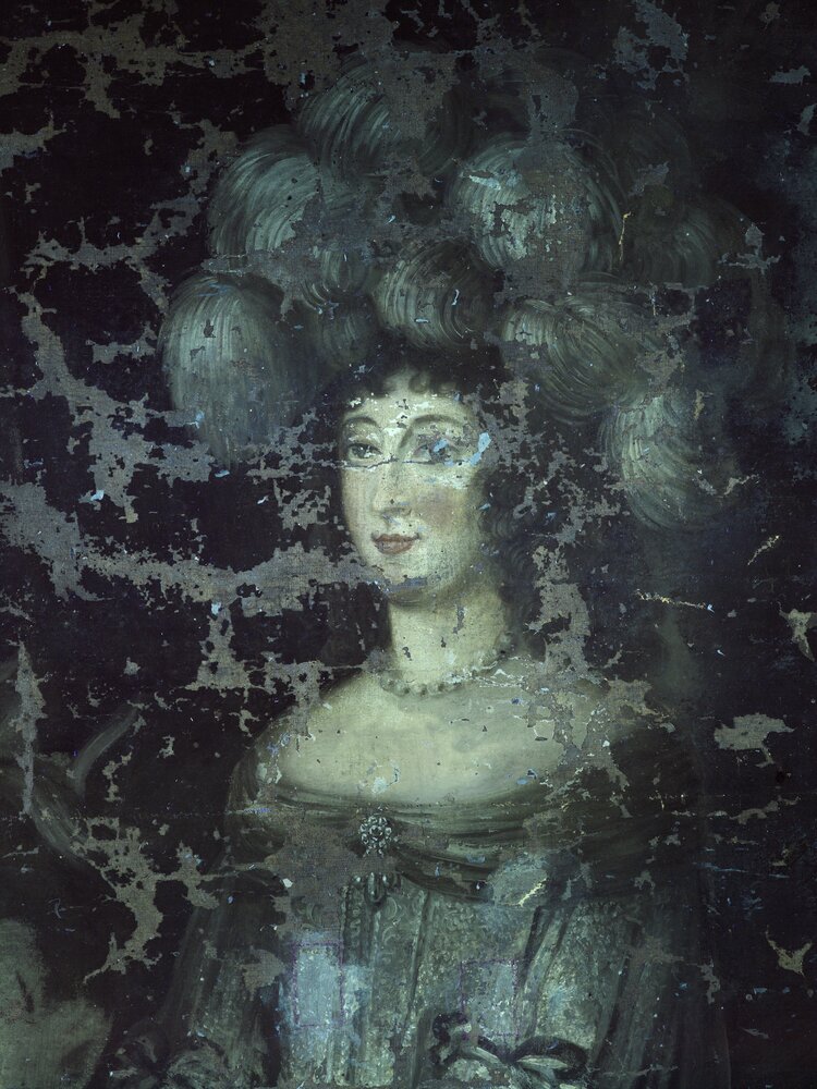 Venaria, Reggia, E. Grandjean, Margherita di Savoia duchessa di Parma e Margherita de Marete de Loicey contessa di Villafaletto - analisi UV