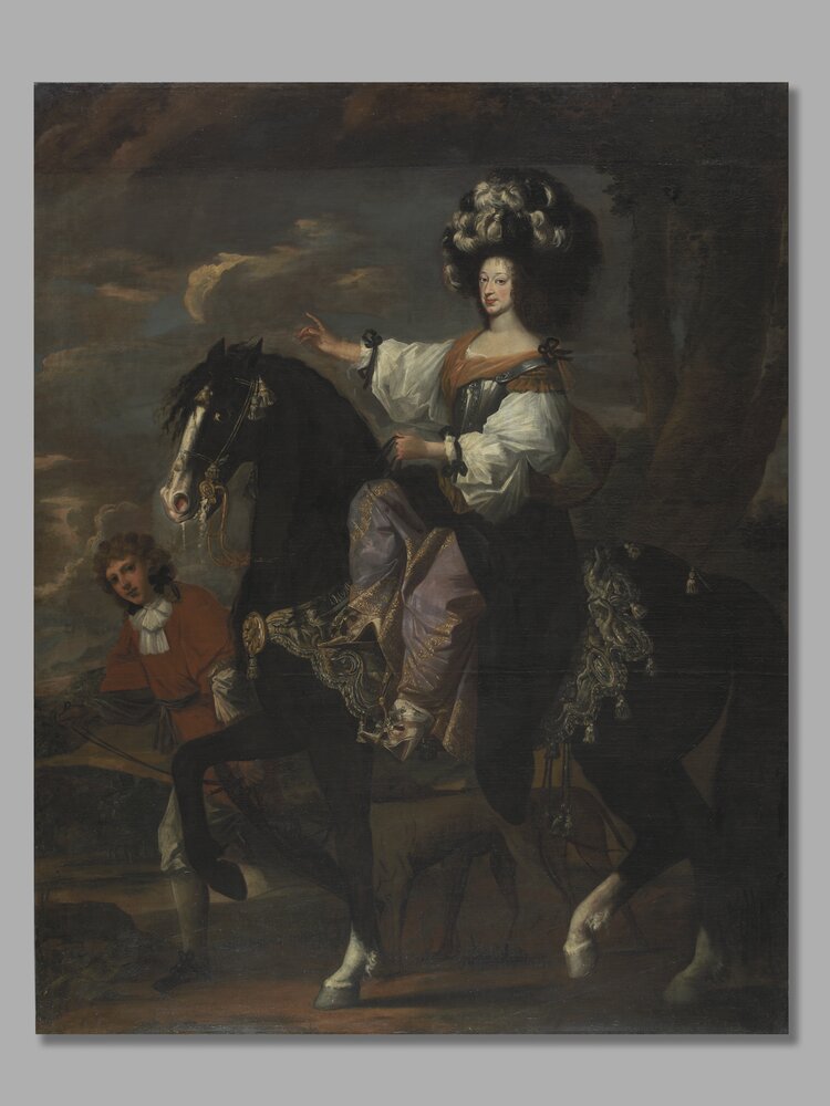 16-TE-2007_Racconigi, Castello, C. Dauphin, Equestrian portrait of Ludovica di Savoia inv. R 4874