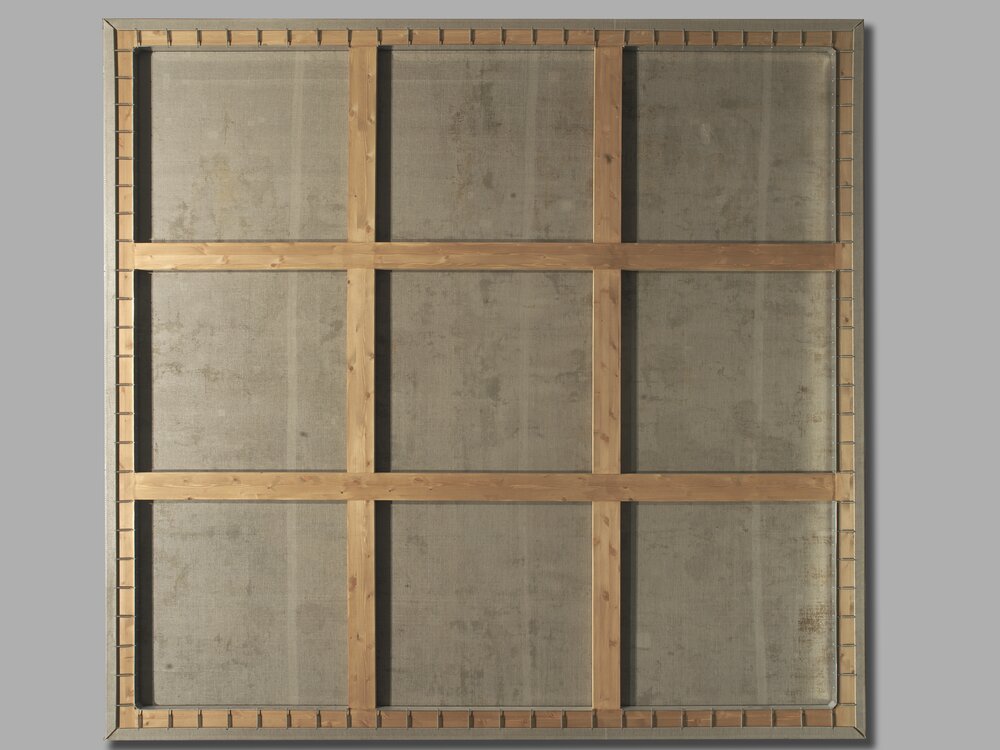 Venaria Reale, Royal Palace of Venaria, J. Miel, Henrietta Adelaide of Savoy and Ferdinand of Bavaria, inv. R 6382, verso - before restoration