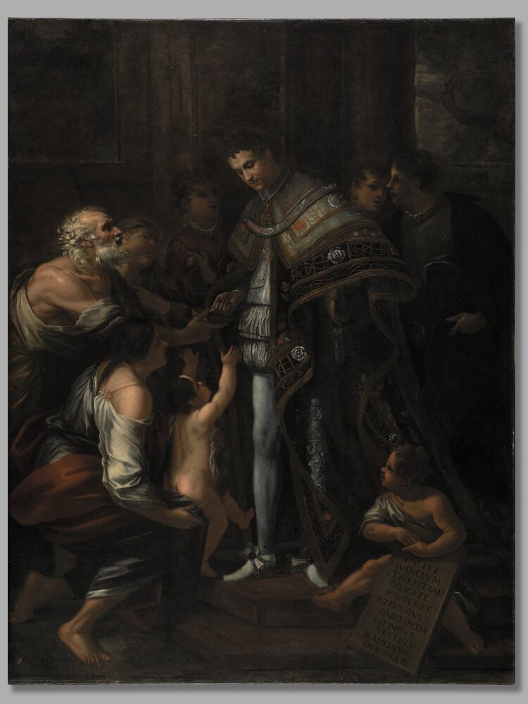 Torino, Palazzo Reale, C. Dauphin, Il Beato Amedeo distribuisce i suoi beni ai poveri, inv. 7043 - dopo il restauro