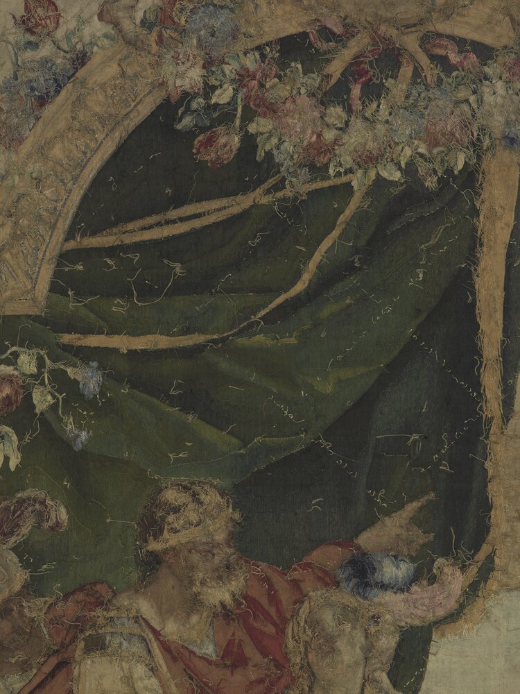 Turin, Royal Palace, V. Demignot, Alessandro giovinetto receives the scepter (tape), inv. 5067 - before restoration