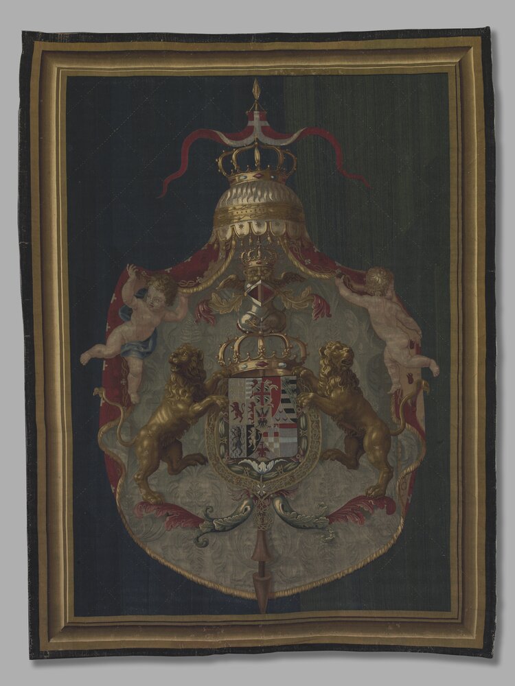 39-MT-2007_Turin, Civic Museum of Ancient Art - Palazzo Madama, A. Bruno, Door tapestry with coat of arms of Vittorio Amedeo III, inv. 901/A