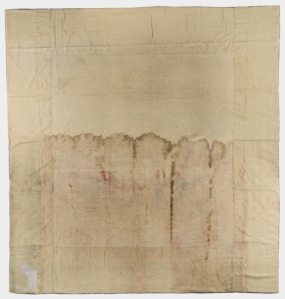 Valsolda, Villa Fogazzaro Roi (FAI), Manifattura Aubusson, Tappeto tessuto ad arazzo, verso - prima del restauro