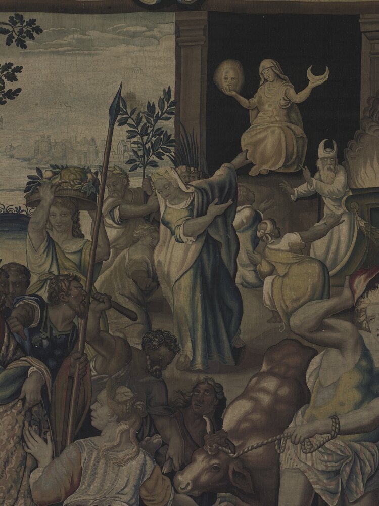 Turin, Palazzo Reale, Niobe insults the simulacrum of Latona, inv. 5023 - during restoration