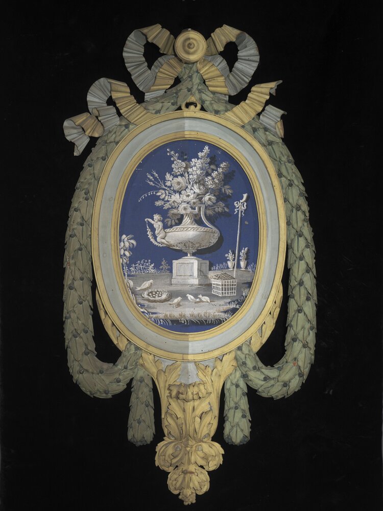 Hunting house of Stupinigi, coveted workshop G. M. Bonzanigo, Ventola inv. 3026 - during the restoration