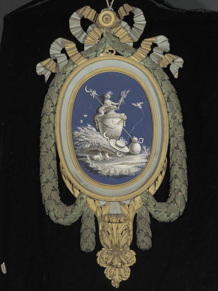 Hunting house of Stupinigi, coveted workshop G. M. Bonzanigo, Ventola inv. 5810 - before restoration