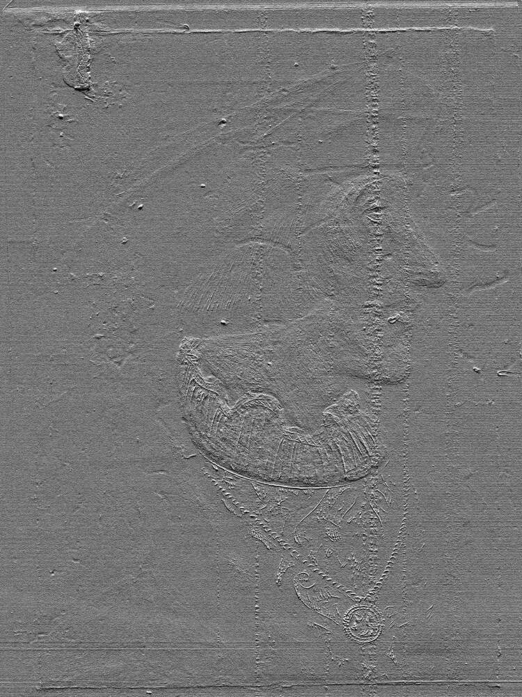 Galleria Sabauda, D. Ferrari, Portrait of Charles II of Savoy inv. 189, cat. 3 - X-ray 3D